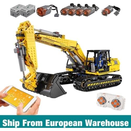 Mould King 13112 1:8 Car Compatible With 20007 APP Motorized Excavator Car Model Building Blocks Bricks Kids Christmas Gifts