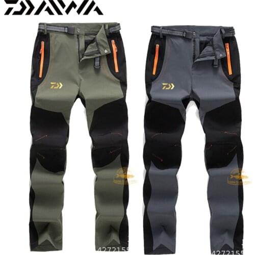 DAIWA Fishing Trousers Mens Outdoor Quick Dry Pants Recreational Fishing Waterproof Pants Autumn for Breathable Pants