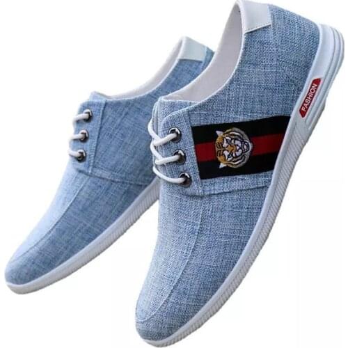 Summer New Fashion High-Quality Canvas Casual Shoes Mens Breathable Sweat-Absorbent Hiking Shoes Lightweight Sports Shoes Men