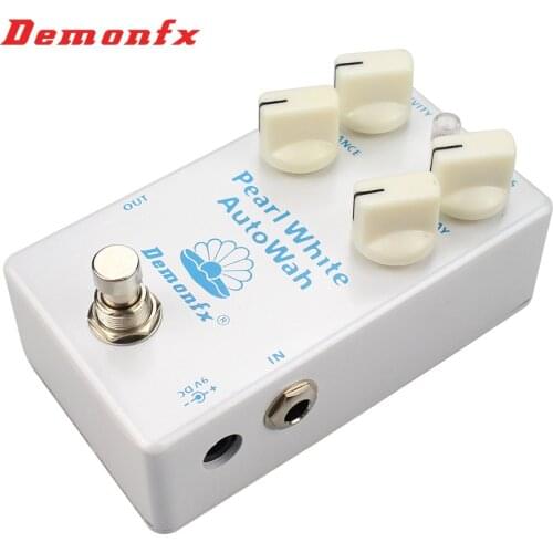 NEW High Quality Pearl White Auto Wah Effect Pedal AutoWah With 4 Knob True Bypass -Clone Snow White AutoWah Effect Demonfx