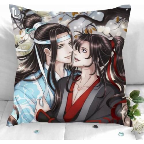 New Custom Mo Dao Zu Shi Pillowcases Printed Square Pillowcase Home Decorative Zipper Pillow Cover 35X35cm40X40cm(One Side)