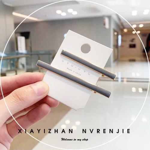 New alloy oil dripping long hair clip 2-piece set of simple duck beak Clip Accessory Set