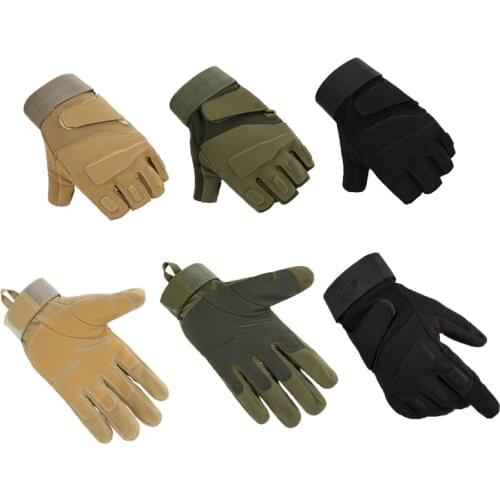Hunting Sport Combat Gloves Mens Military Gloves Full Finger Half Finger US Army Tactical Mittens Wear-resistant Riding Gloves