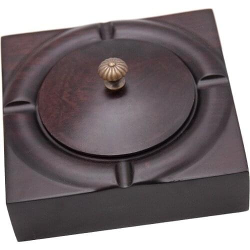 Ash trays smoking accessories high-end sandalwood fashion creative square ashtray large smoke extinguisher ashtray