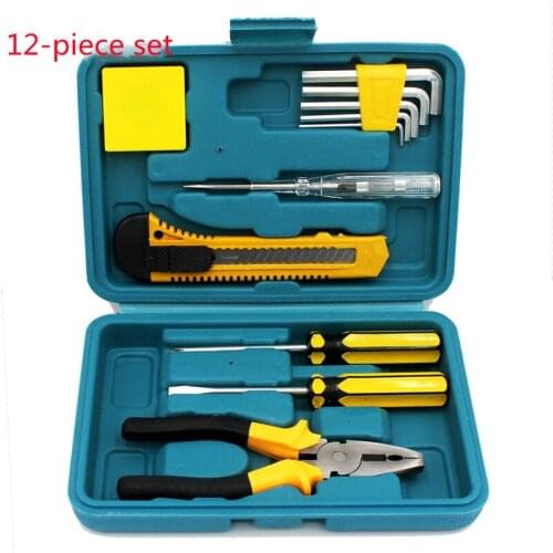 Gift Hardware Tool Set Small 12-piece Set Household Combination Tool Box 11-piece Set Electrician Tool Box