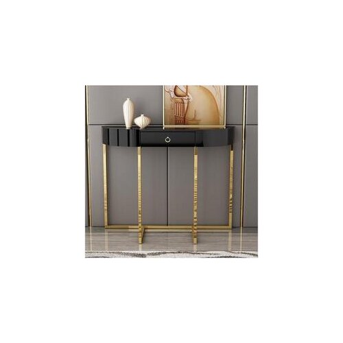 Semi-circular golden porch table entrance hallway entry porch table