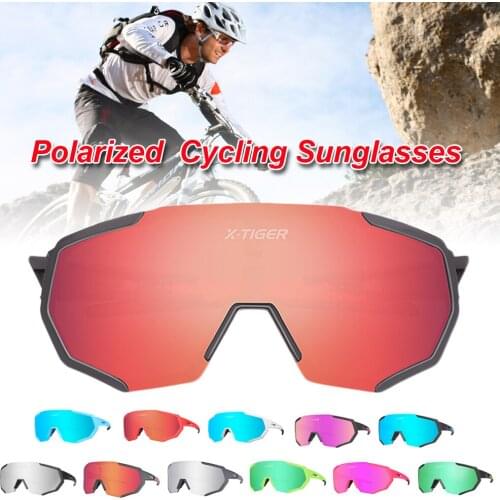 Bicycle 3-Lens Polarized Cycling Sunglasses for Men Women MTB Cycling Eyewear Mountain Racing Bike Goggles Cycling Accessories
