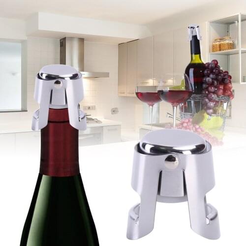 Stainless Steel Sparkling Wine Stopper Champagne Stopper Bubble Fizzy Bottles