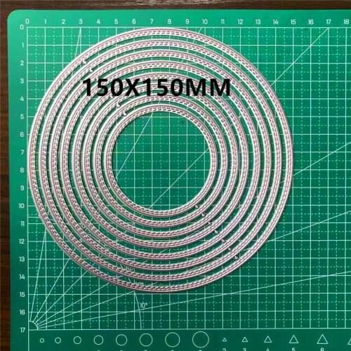 Hollow Circle Cutting Templates New 2021 Metal Cutting Dies 2021 Metal Hollow Cutters Stencils for Decoration Christmas Arts
