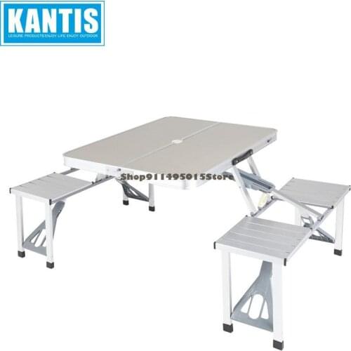 Folding Table Outdoor Night Market Stalls Push Portable Car Table Simple Household Exhibition Integrated Dining Table Chair Ligh