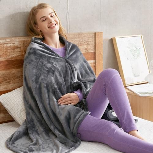 Heating Blanket Electric Heating Plush Blanket Heating Cloak Heating Cold Protection Keep Warm Camping Outdoor Office Home