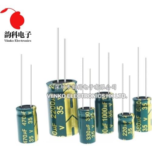 10V 16V 25V 35V 50V 400V High Frequency Low ESR Aluminum Capacitor 100UF 220UF 330UF 470UF 680UF 1000UF 1500UF 2200UF 3300UF