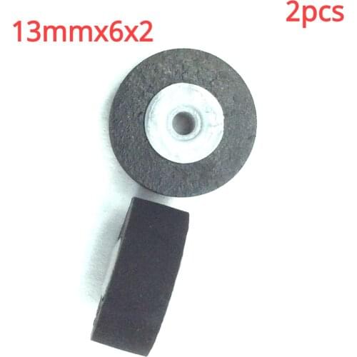 2pcs 13mmx6x2 rubber pinch roller for press belt pulley audio player tape recorder cassette deck Stereo