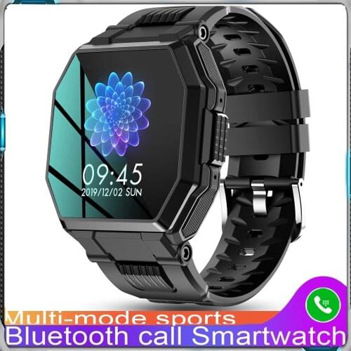 2021 Full Touch Screen Smart Watch Sports Bluetooth Call Watch Blood Pressure Monitor Message Reminder Business Smartwatch Men