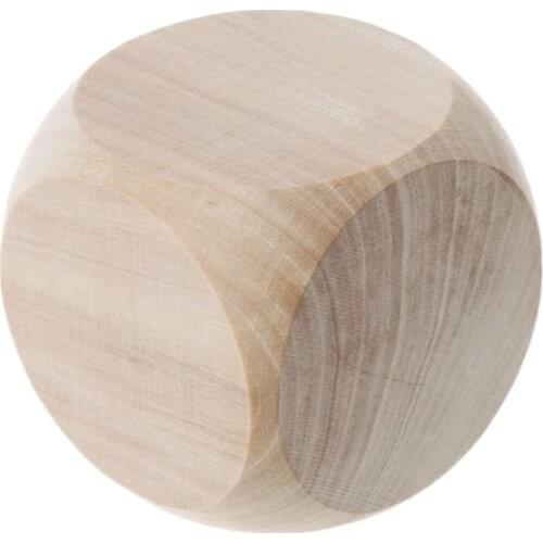 5cm 6 Sided Blank Wood Dice Party Family DIY Games Printing Engraving Kid Toys