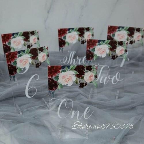 Acrylic Table Number Signs for Wedding Party Decor Clear Acrylic Number Roman Numerals Geometric Centerpiece Wedding Table Cards