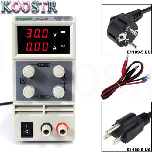 30V 3A DC Power Supply High Precision Adjustable Solid Measuring Manostat Power Supply Maintenance Protection Function KPS303D