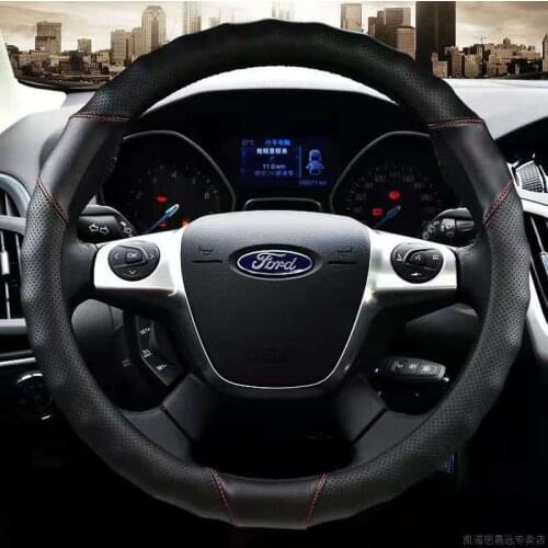 Car Steering-wheels Cover 37 38cm for Ford EcoSport Escape Kuga Expedition EL Max Explorer Galaxy S-Max F-Series Raptor Focus