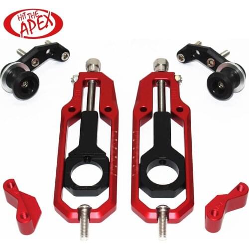 CNC Chain Tensioner Catena Adjuster with Swing arm Spools Aluminium Alloy for suzuki GSXR1000 2007 2008