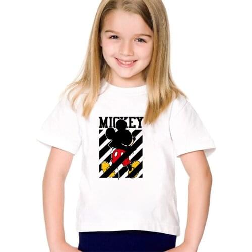 Cartoon Kids T-shirt 6 Colors Minnie Mouse Print Summer Cotton White Short Sleeve Tops Tshirt Tee Baby Child Girls Boys T Shirt