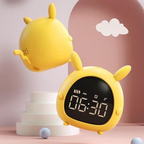 Alarm Clock Kids Child Sleep Bedside Alarm Clock Digital Wake Up Temperature Snooze Timer Clock for Bedroom/Desk/Table