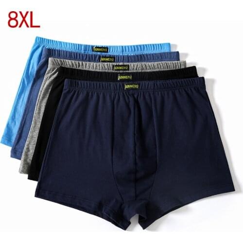 Breathable Fat Belts Big Yards Mens Underwear Plus Size 5XL 6XL 7XL 8XL Large Loose Male Cotton Underwears Boxers Culotte #ny34