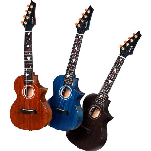 Enya Ukulele Concert Tenor M6 Ukelele High Gloss AAA Solid Mahogany Acoustic String Instruments Hawaii Mini Guitar with Pickup