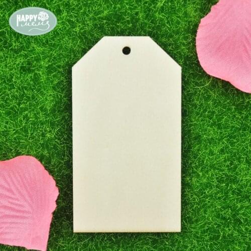 Happymems New Wood Tags 12pcs/lot Natural Color Wooden Shape DIY Crafts Party Hang Tags Childiren Kids DIY Wood Tag Home Decor