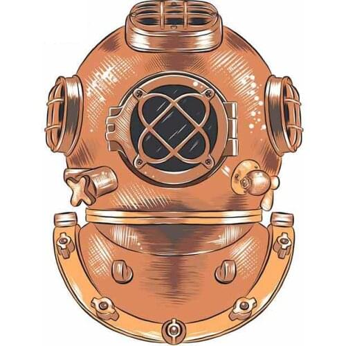 Personality Diving Helmet Decal Custom Printing Car Sticker Personality Creative Sunscreen Waterproof Decoration Apply To Car