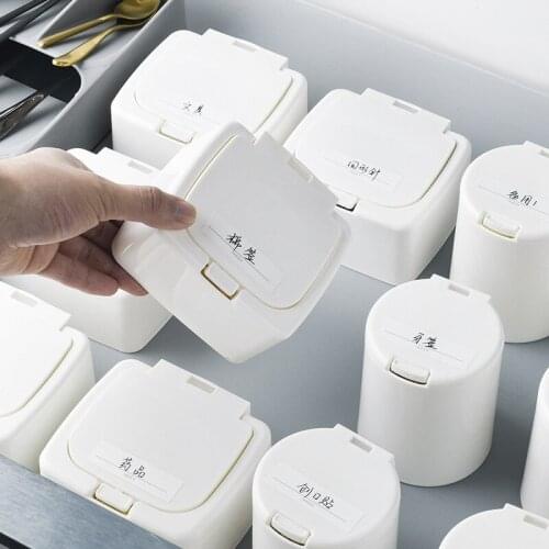 Creative Plastic Cosmetic Swab Storage Box With Cover Hand Decoration Desktop Drawer Small Storage Box Toothpick Box Makeup Bags