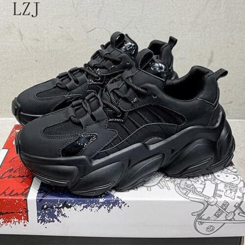 Women Vulcanized Shoes Lace up Thick Bottom Casual Shoes Woman Lady Chunky Sneakers Breathable Walking Footwear Fashion Female