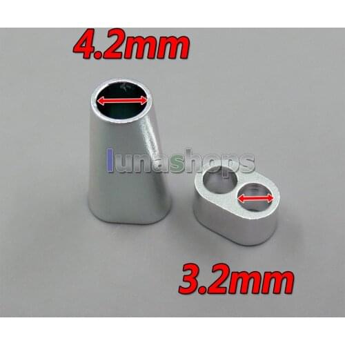 LN005993 Full Metal Headphone Cable Audio Y Splitter Slide Adapter For DIY Custom Cable Dia:3.2mm/4.2mm