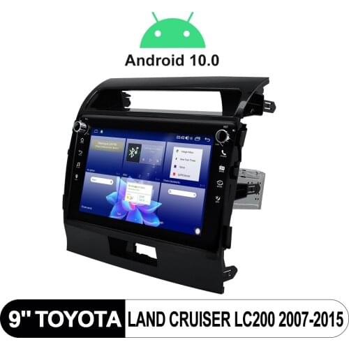 9 Inch Android 10 Car Head Unit Android Multimedia 1 din Tape Recorder With Bluetooth 4G For Toyota Land Cruiser LC200 2007-2015