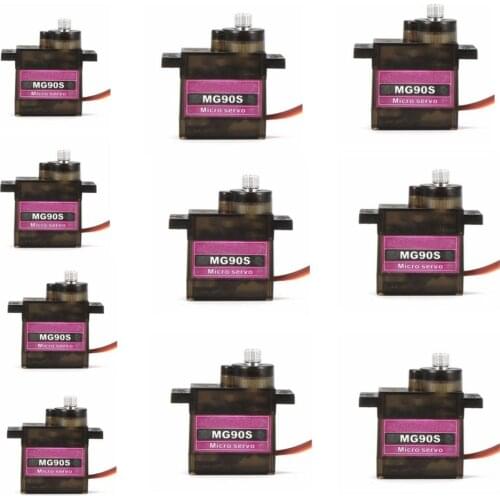 4PCS MG90S Metal Gear RC Micro Servo for RC Model Truck Boat Racing Car Helicopter Airplane and Robot Replacement DIY Parts