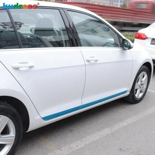 For Volkswagen For vw Golf 7 2014 2015 Stainless Steel Side Door Trim Molding Strip Stream Panel Hoods Car Styling Accessories