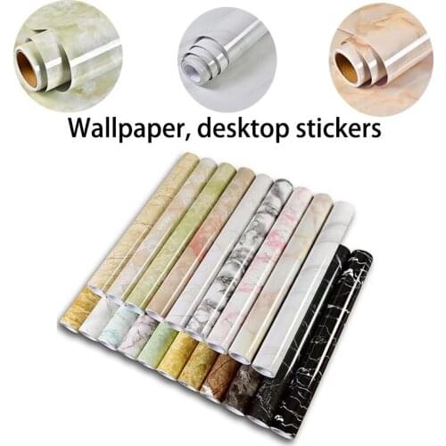 Self-adhesive imitation marble pattern wall stickers, waterproof and oil-proof kitchen furniture refurbished wallpaper