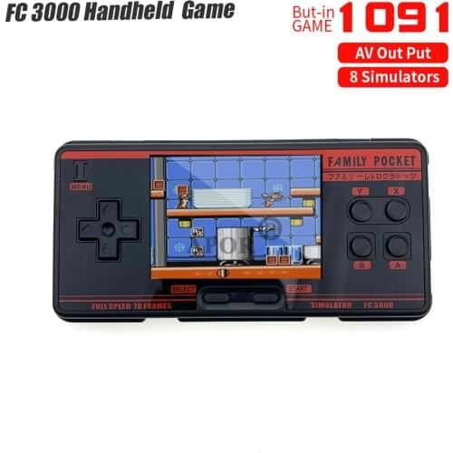 New Handheld Game Console Video Gaming Portable Console 2G Memory Simulator FC3000 Handheld Support 8 Formats Game AV Out Put