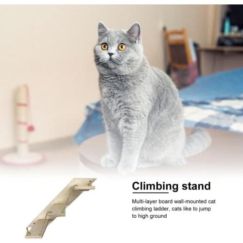 2021 NEW Three-stage Cat Wall Frame Cat Climbing Shelf Wall Mounted Cat Ladder For Cats Perch Platform Supplies Cat Stairs