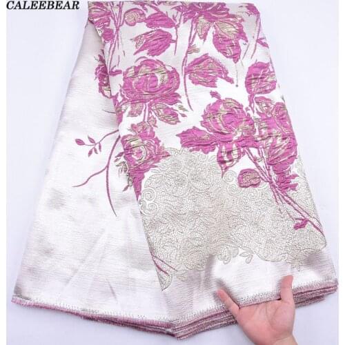 Latest French Jacquard Lace Fabric African Gilding Lace Fabric Brocade Bridal Lace Materials For Nigerian Wedding Party S2091