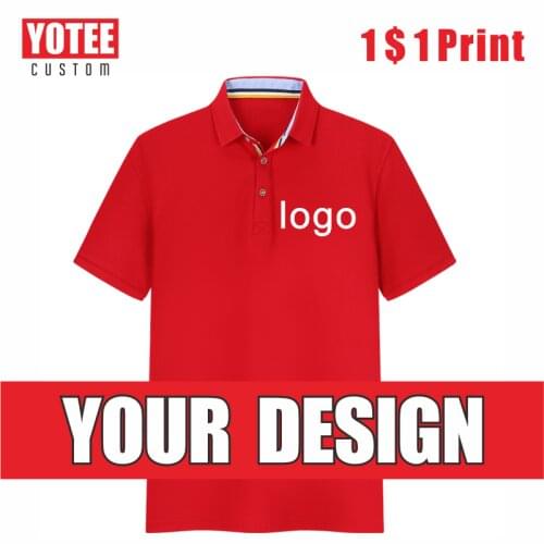 YOTEE2020 new high-grade cotton custom short-sleeved polo group group custom embroidery men and women casual polo shirt
