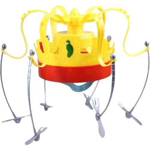 Novelty Toys For Children Rotating Crown Hat Chow Game Toys Spinning Crown Snacks Food Party Play With Friends Funny Gifts