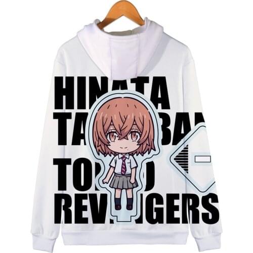2021 New Arrival 3D Print Zipper Hoodie Harajuku Cosplay Tokyo Revengers Hoddie Fasion Sweatshirt zipper Casual Clothes