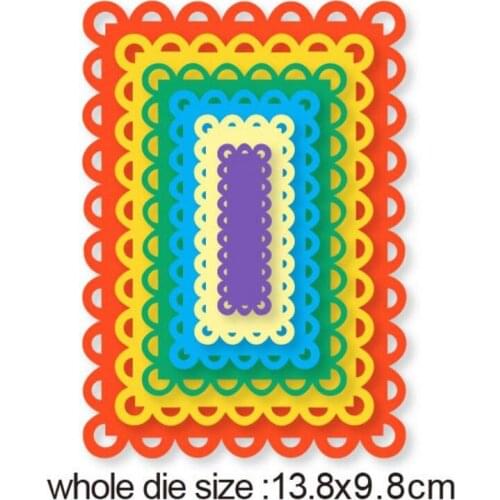 Rectangle frame background Metal Cutting Dies Stencils for DIY Scrapbooking/photo album Decorative Embossing Paper Cards