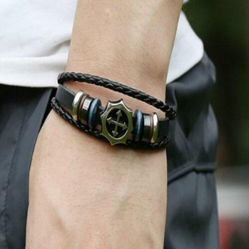 CIBOCIBO Punk Bracelet Men 2021 Luxury Brand Design Leather Wristband Bracelet Men Vintage Luxury Pulsera Hombre Gifts For Men