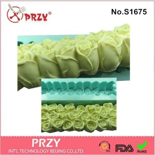 Silicone Mold Rose Flowers Design Toast Cake Mold Home DIY Soap Molds Silica Gel Aroma Stone Molds
