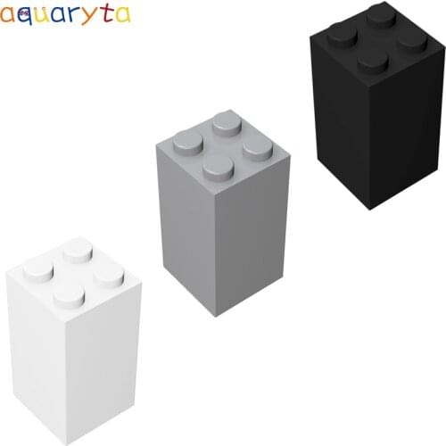 Aquaryta 20pcs Building Blocks MOC Parts Brick 2x2x3 Column High Type Compatible with 30145 DIY Education Creative Toy for Teen