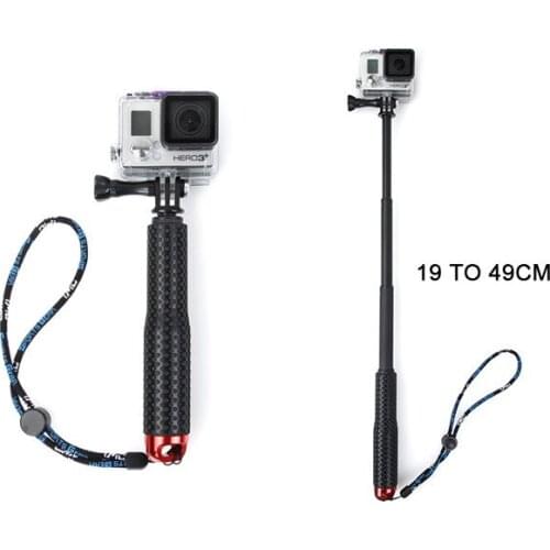 ANJIRUI self-timer pole aluminum alloy for Gopo Hero Sj400 Cam Xaomi Xiomi Yi accessories 19 inch 49cm telescopic hand-held pole