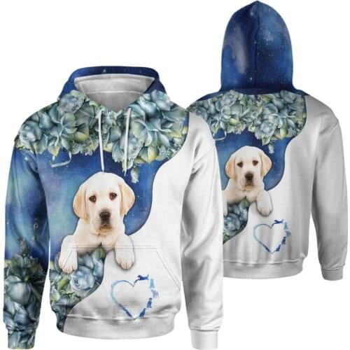 CLOOCL Graphic Flowers Men Hoodies Animals Pets Labrador Puppy Men Clothing 3D Print Casual Hoodie Unisex Harajuku Pullovers