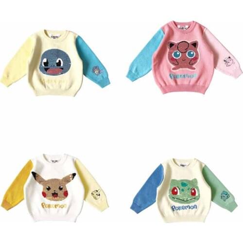 Tonytaobaby New Autumn Winter Clothes for Boys and Girls Childrens Wear Cartoon Face-turned Sweaters Girls Sweaters