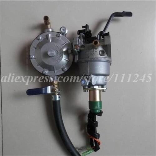 5KW TRI FUEL KIT CARBURETOR MANUAL CHOKE FOR HONDA GX390 6500 7KW CARB NG LPG GASOLINE METHANE CONVERSION PROPANE LIQUEFIELD GAS